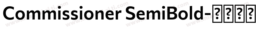 Commissioner SemiBold字体转换